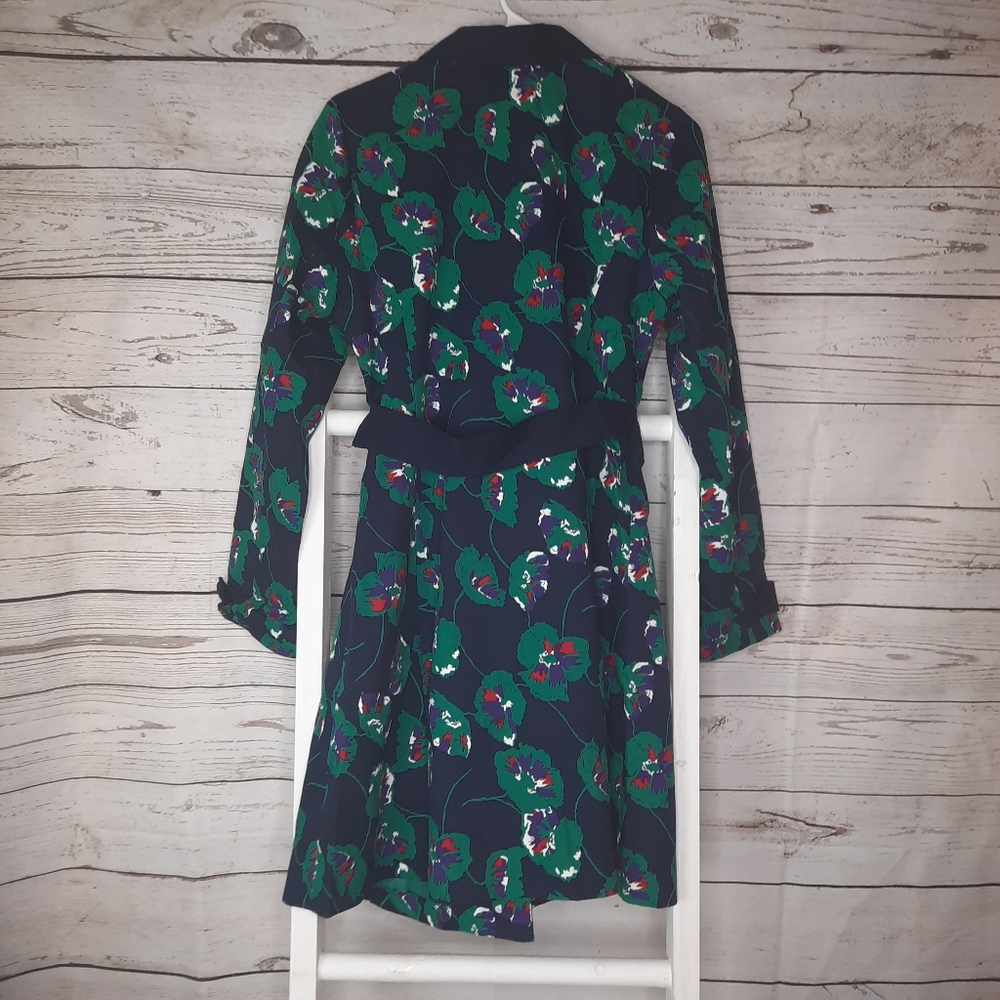 Modcloth Navy Floral Long Sleeve Dress NWOT - Picture 2 of 6